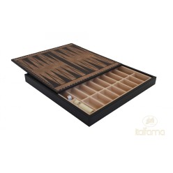 Scacchiera Lusso Multigioco in Similpelle e Scacchi in Metallo Rifiniti a Mano | Lemoire Home