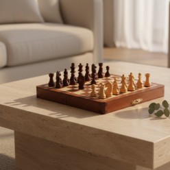 Set Scacchi Magnetico in Legno Pregiato Intarsiato a Mano – Edizione Premium