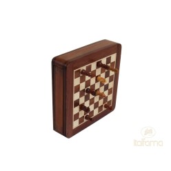 Set Scacchi Magnetico Premium in Legno Intarsiato con Cassetto a Scomparsa – Edizione Lemoire Home