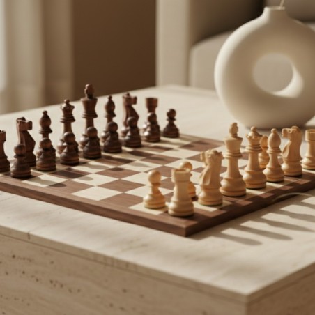 Set Scacchi Classico Lemoire Home: Eccellenza Italfama in Noce, Acero e Acacia Rifinita a Mano