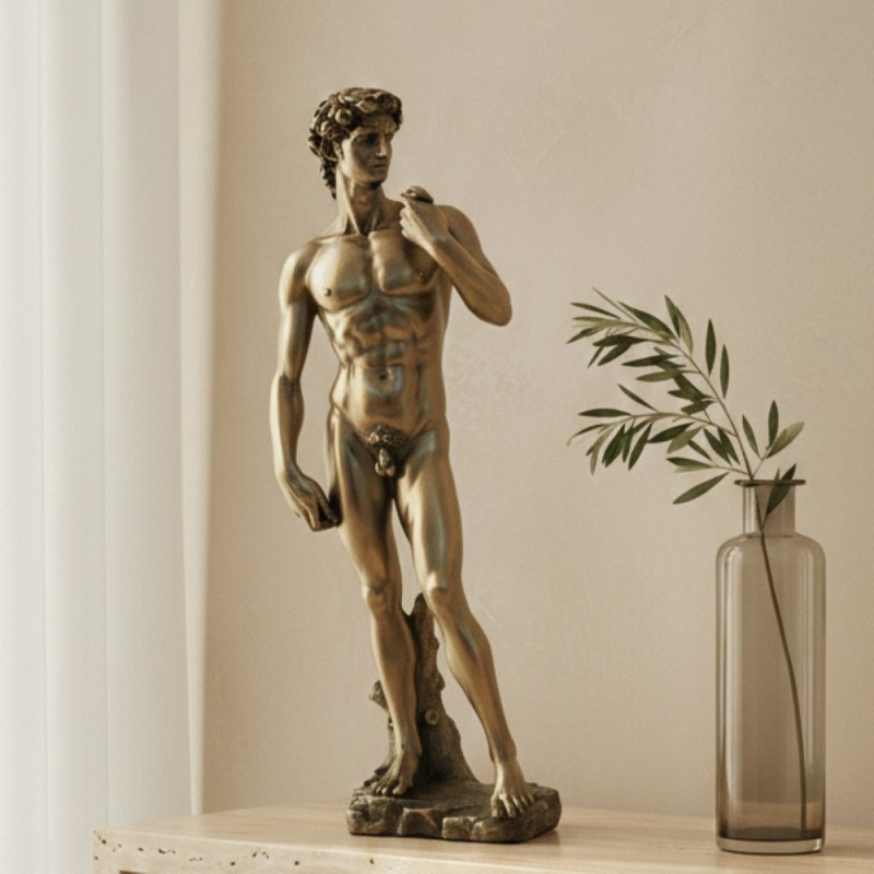 Scultura "David" di Michelangelo in Resina Bronzata – Eccellenza Artigiana Italfama Scultura "David" di Michelangelo in Resina Bronzata – Eccellenza Artigiana Italfama