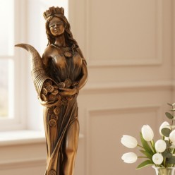 Dea della Fortuna scultura in Resina Bronzata – Eleganza e Prosperità Italfama