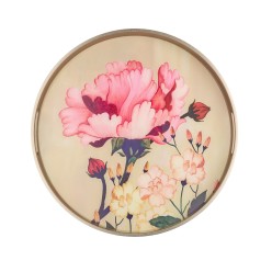 Vassoi Botanici Peonia Rosa in metallo - L'Oca Nera