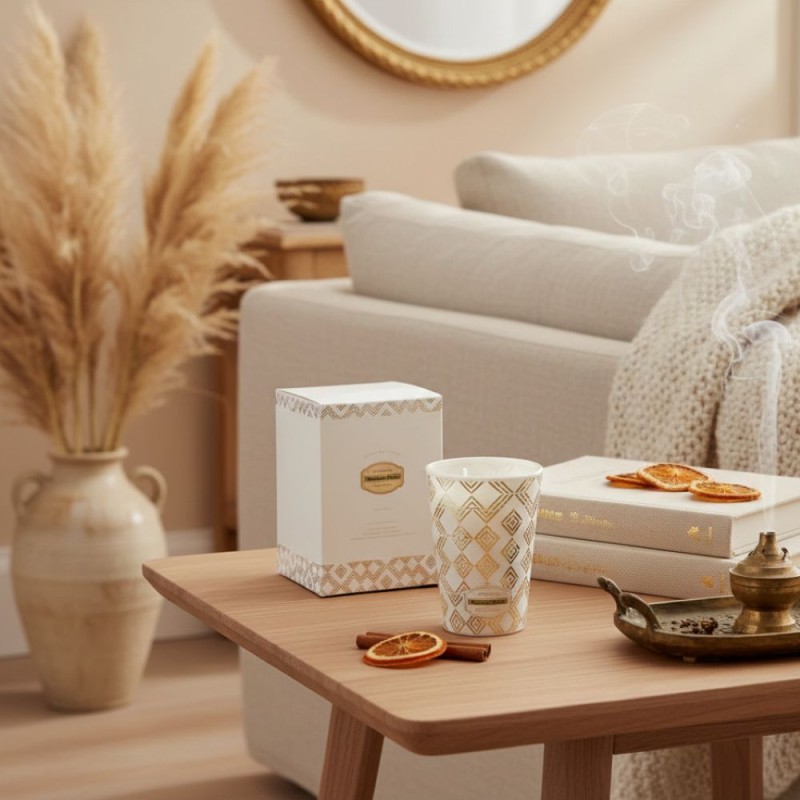 Luce del Deserto: Candela EDG Enigma Moroccan Amber – L’Eleganza Solare che Scalda ogni Ambiente