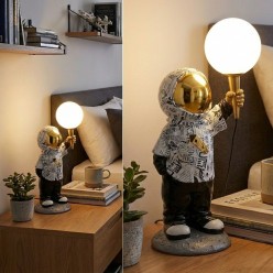 Astronaut Luxury Lampada da Tavolo – Design Urban & Gold 46cm | Lemoire Home