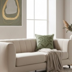 Cuscino Arredo Ricamato Sage Green – Collezione Luxury L'Oca Nera