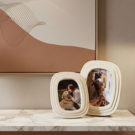 Portafoto Materico Effetto Pietra L'Oca Nera – Collezione Rilievi Contemporanei