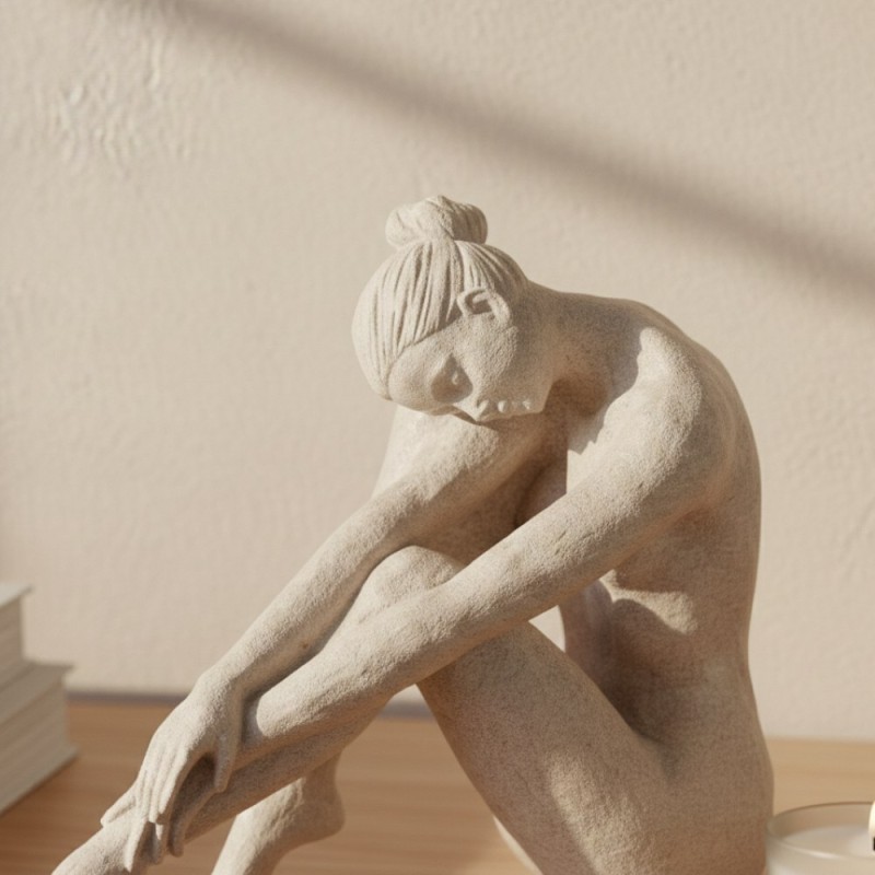 Scultura Moderna di Ballerina in Texture Materica – Collezione d’Autore Scultura Moderna di Ballerina in Texture Materica – Collezione d’Autore