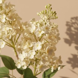 Fiore di Lillà Bianco L'Oca Nera – Stelo realistico (66 cm)