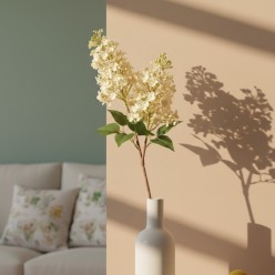 Fiore di Lillà Bianco L'Oca Nera – Stelo realistico (66 cm)