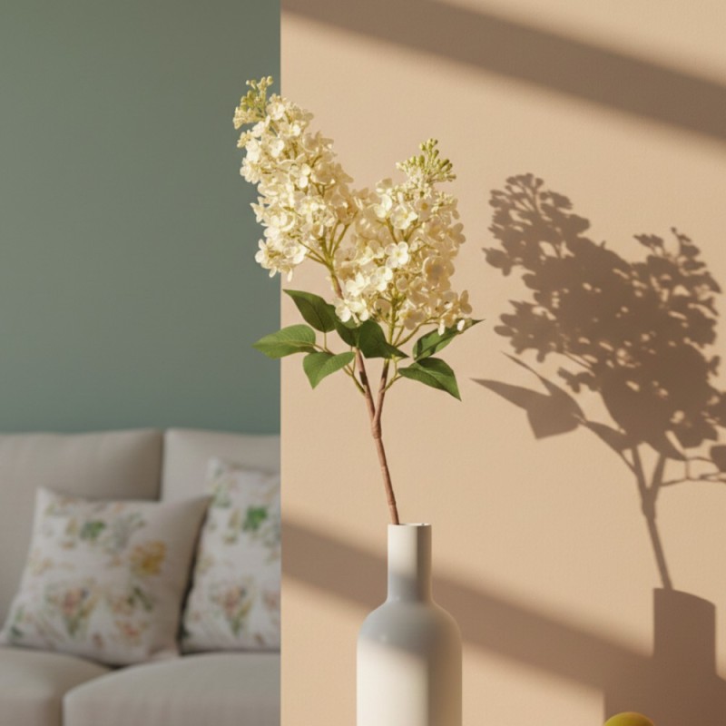 Fiore di Lillà Bianco L'Oca Nera – Stelo realistico (66 cm) Fiore di Lillà Bianco L'Oca Nera – Stelo realistico (66 cm)