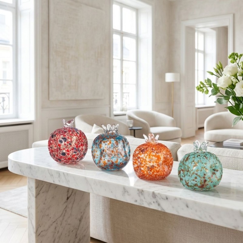 Melograno in Vetro Artistico L'Oca Nera – Scultura Decorativa Assortita Lemoire Home
