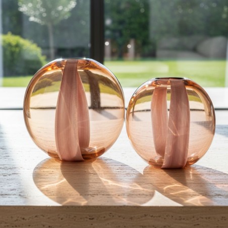 Vasi in Vetro Soffiato Ambra e Bordeaux | L'Oca Nera x Lemoire Home