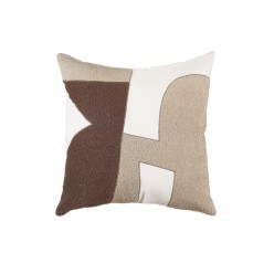 Cuscino Arredo con Intarsio Contemporary Brown & Sand