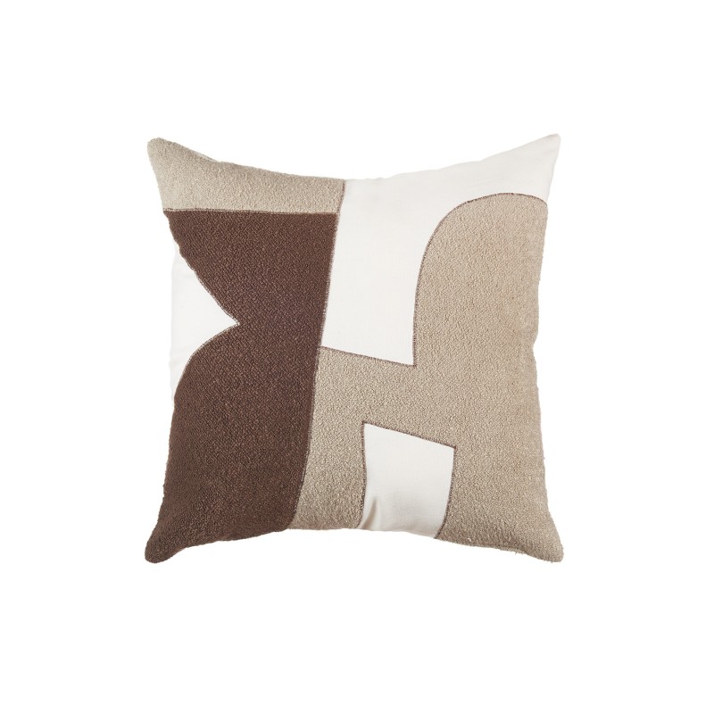 Cuscino Arredo con Intarsio Contemporary Brown & Sand