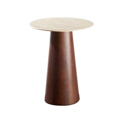 Set 2 Tavolini Round L’Oca Nera – Metallo Smaltato e Legno Massello