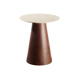 Set 2 Tavolini Round L’Oca Nera – Metallo Smaltato e Legno Massello