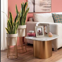 Set 2 Cache-pot in Metallo Avorio e Oro – Collezione Luxury Lemoire Home