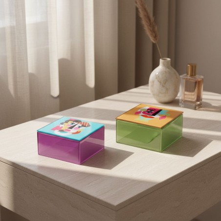 Portagioie in Vetro Molato L'Oca Nera – Collezione Artistica Lemoire Home