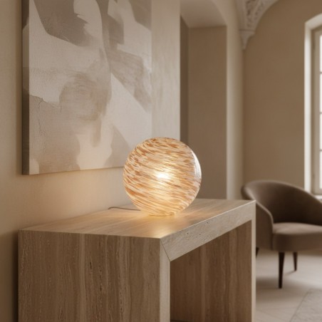 Lampada a Sfera in Vetro Artistico L'Oca Nera – Ø 29 cm – Lemoire Home
