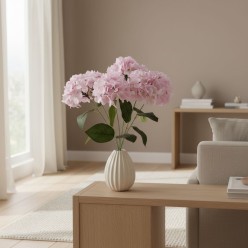 Bouquet di Ortensie "Petalo di Seta" EDG - 6 Infiorescenze (H 50 cm)