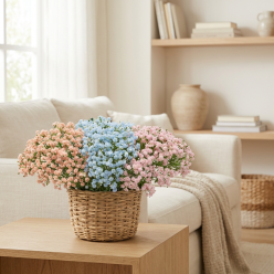 "Pastel Dream" Mazzetto di Gypsophila Artificiale EDG – H 34 cm (Colori Assortiti)