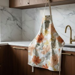 Grembiule floreale collezione Ermione con tasca Professionale – Lemoire Home