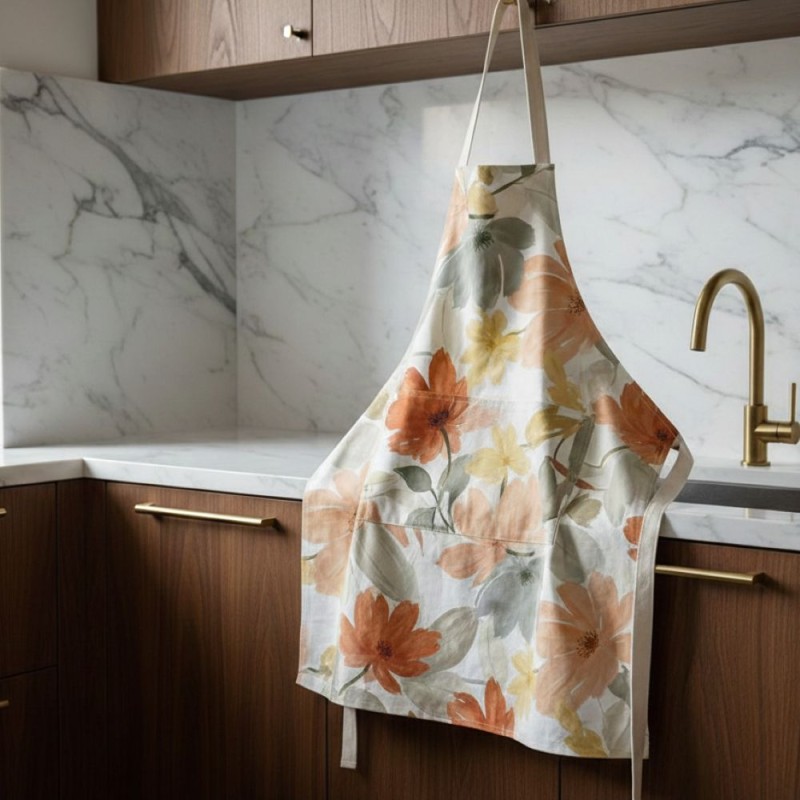 Grembiule floreale collezione Ermione con tasca Professionale – Lemoire Home Grembiule floreale collezione Ermione con tasca Professionale – Lemoire Home
