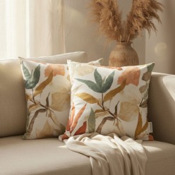 Fodera boho Cuscino in Cotone con foglie 45x45 – Collezione Apollo