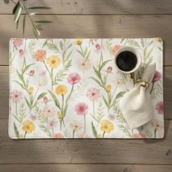 Tovaglietta Americana Clori in Cotone - fiori primaverili Lemoire Home