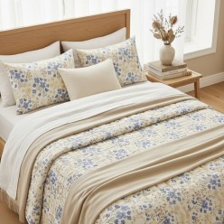Trapuntino Quilt Matrimoniale in Raso di Cotone – Collezione Clori