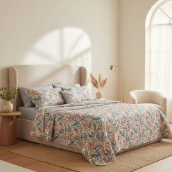 Quilt Matrimoniale in Raso Satin di Cotone – Collezione Narciso