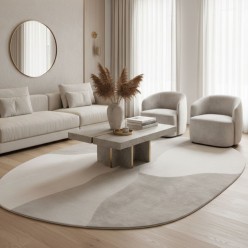 Tappeto Sagomato Ivory Silv: Design 3D High Density Luxury