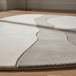 Tappeto Sagomato Ivory Silv: Design 3D High Density Luxury