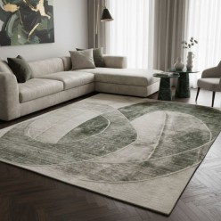 Tappeto Luxury 3D Effect | High Density 768k Gold & Deep Green