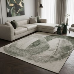 Tappeto Luxury 3D Effect | High Density 768k Gold & Deep Green