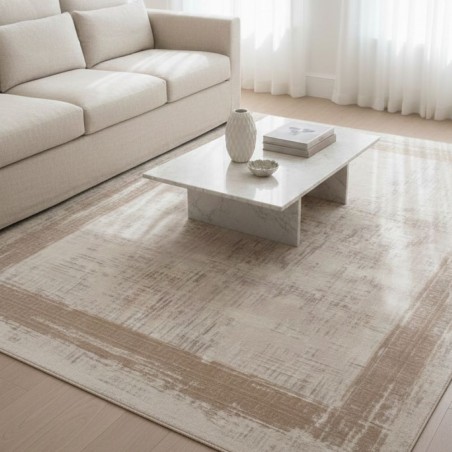 Tappeto Luxury Beige Greca 3D ad Alta Densità