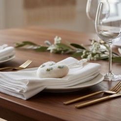 Cuori in Lana Ricamati a Mano | Tris Decorativo Lemoire Home