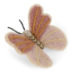 Farfalla in Lana Neozelandese: Micro-Scultura Artigianale