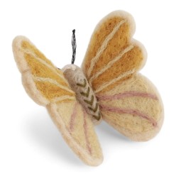 Farfalla in Lana Neozelandese: Micro-Scultura Artigianale