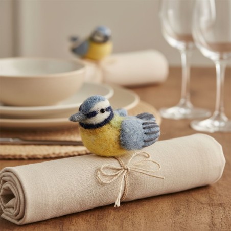 Uccellino Cinciallegra in Feltro Hand-Made | Decorazione Luxury