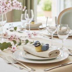 Uccellino Cinciallegra in Feltro Hand-Made | Decorazione Luxury