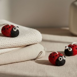 Coccinelle Portafortuna in Feltro handmade - Lana New Zealand