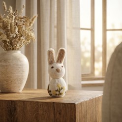Coniglietto in Lana Neozelandese Ricamato a Mano | Lemoire Home