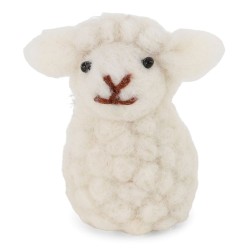 Pecorella Sitting Sheep in Lana del Nepal – Design Artigianale Lemoire