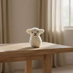 Pecorella Sitting Sheep in Lana del Nepal – Design Artigianale Lemoire