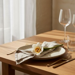 Narciso in Feltro Artigianale 18cm: Fiore Eterno in Lana Premium