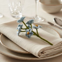 Forget Me Not Light Blue: Ramo in Feltro Artigianale 18 cm