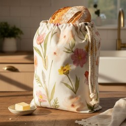 Portapane Clori con fiorellini primaverili Made in Italy Lemoire Home