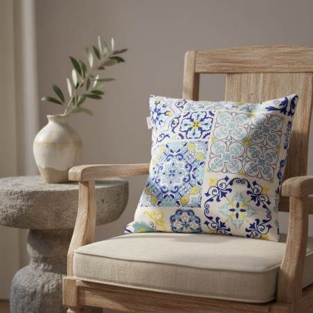 Cuscino arredo in stile maiolica mediterranea – Un tocco d’arte della linea Scilla
